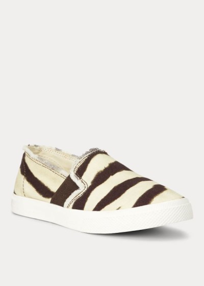 Women's Ralph Lauren Jinny Zebra Slip-On Sneakers | 342051EJV